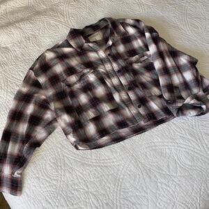 A&F cropped flannel